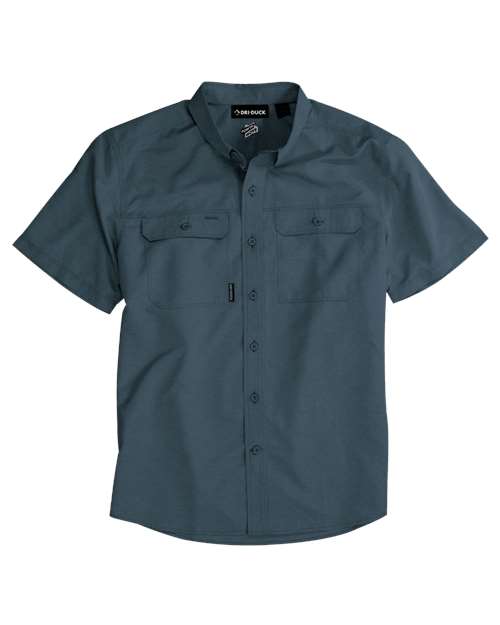 DRI DUCK. Crossroad Woven Short Sleeve Shirt. 4445