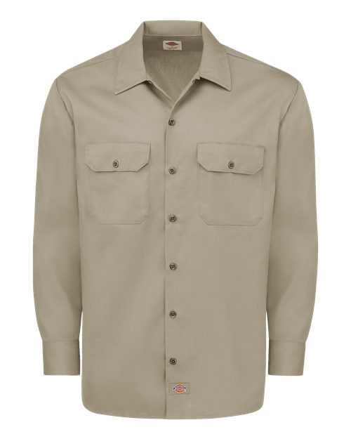 Dickies. Long Sleeve Work Shirt - Tall Sizes. 5574T
