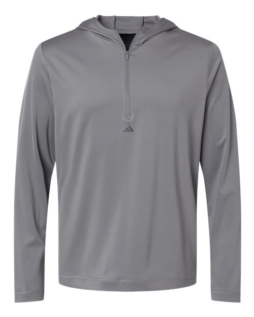 Adidas. Men's Lightweight Quarter-Zip Hooded Pullover. A596