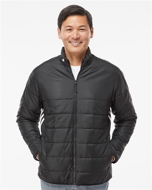 Adidas. Men's 3-Stripes Puffer Full-Zip Jacket. A570