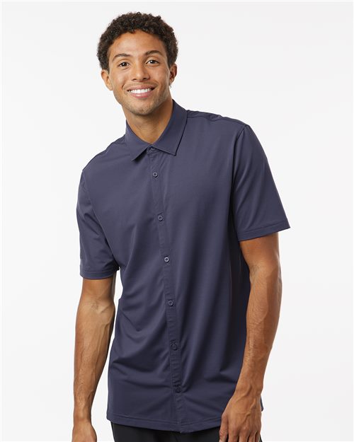 Adidas. Button Down Short Sleeve Shirt. A595