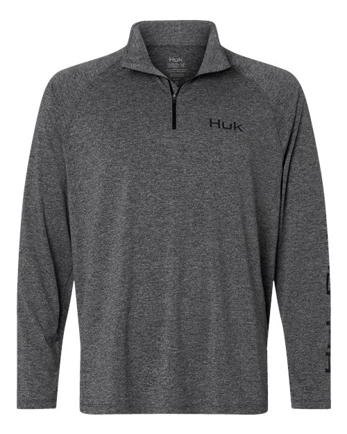 HUK. Men's Airweight Heather Quarter-Zip Pullover. H1200715