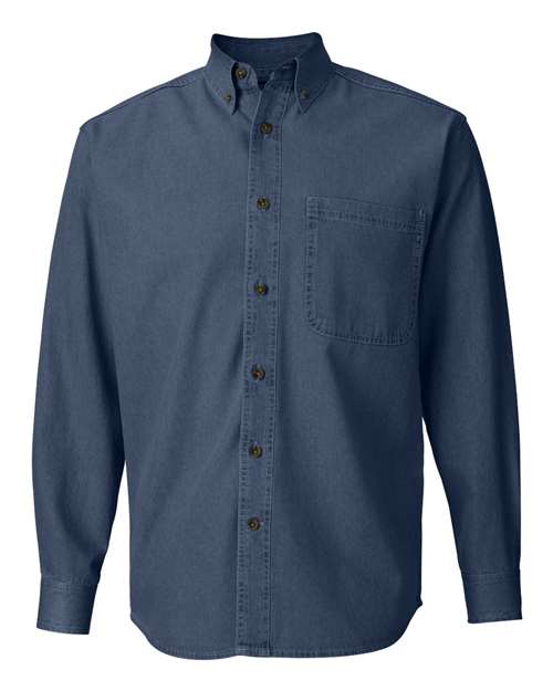 Sierra Pacific. Denim Long Sleeves Shirt Tall Sizes. 7211
