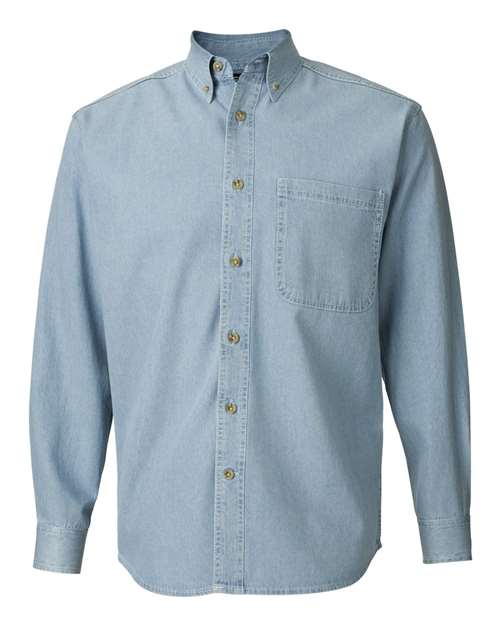 Sierra Pacific. Denim Long Sleeves Shirt Tall Sizes. 7211