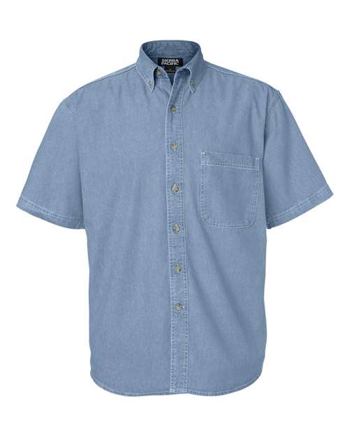 Sierra Pacific. Denim Short Sleeve Shirt Tall Sizes. 6211