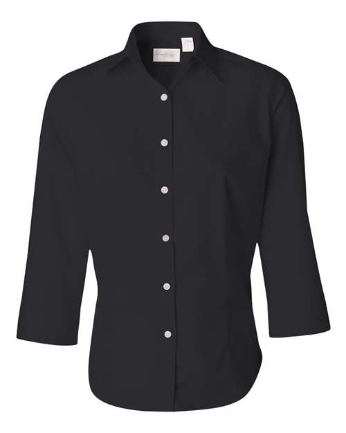 Van Heusen. Women's Three-Quarter Sleeve Baby Twill Shirt. 13V0527