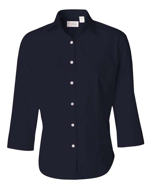 Van Heusen. Women's Three-Quarter Sleeve Baby Twill Shirt. 13V0527