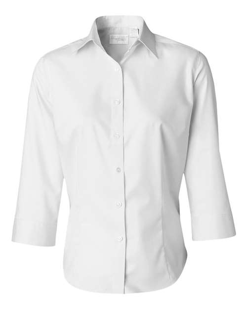 Van Heusen. Women's Three-Quarter Sleeve Baby Twill Shirt. 13V0527