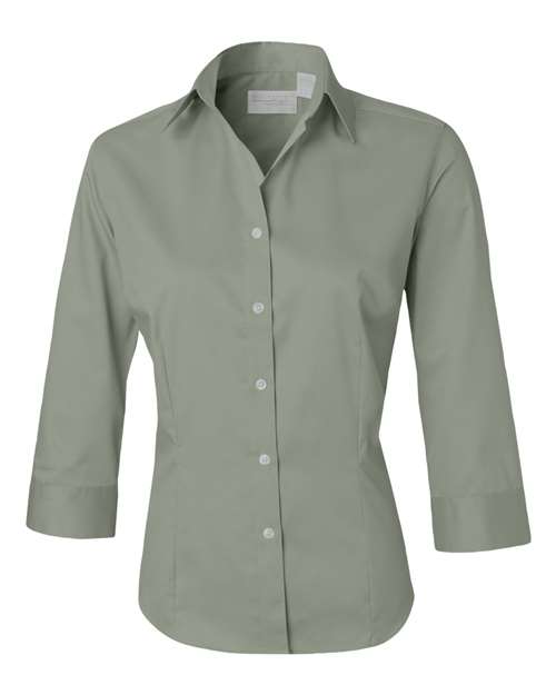 Van Heusen. Women's Three-Quarter Sleeve Baby Twill Shirt. 13V0527