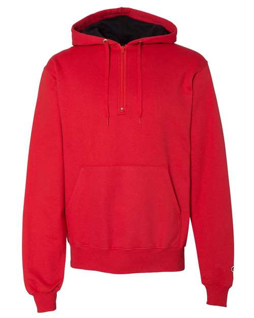Champion. Cotton Max Hooded Quarter-Zip Sweatshirt. S185