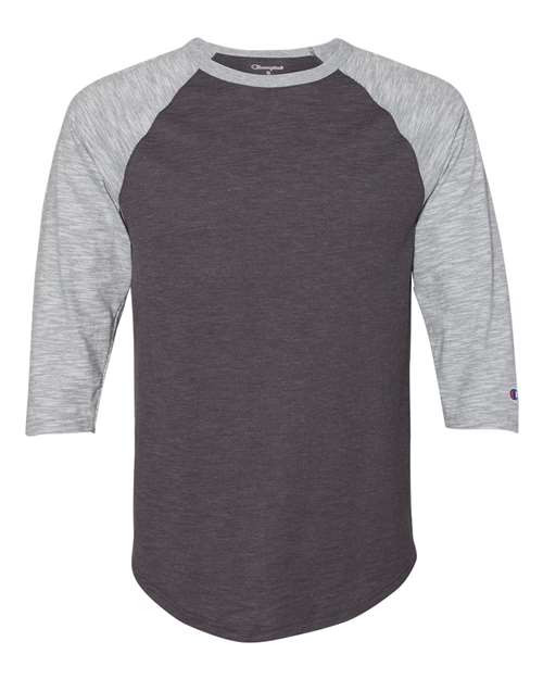 Champion. Premium Fashion Raglan Three-Quarter Sleeve Baseball T-Shirt. CP75