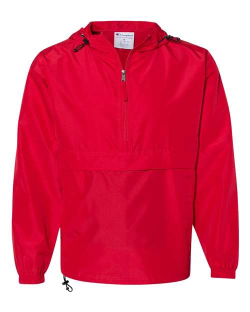 Champion. Hooded Packable Quarter-Zip Jacket. CO200