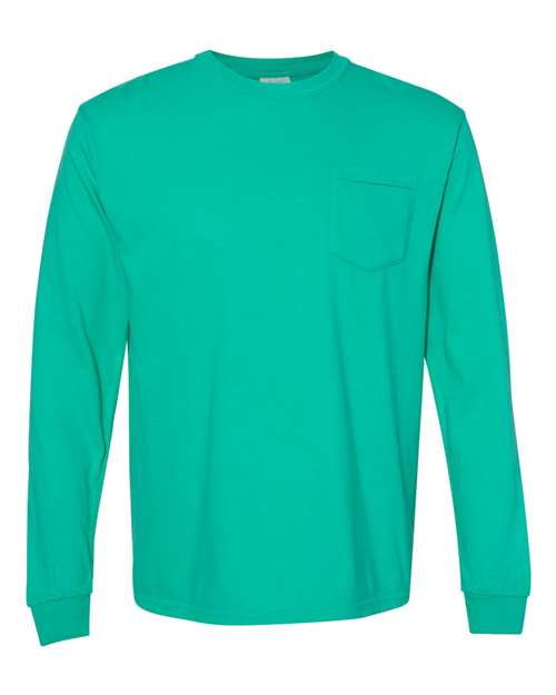 Comfort Colors. Unisex Garment-Dyed Heavyweight Long Sleeve Pocket T-Shirt. 4410