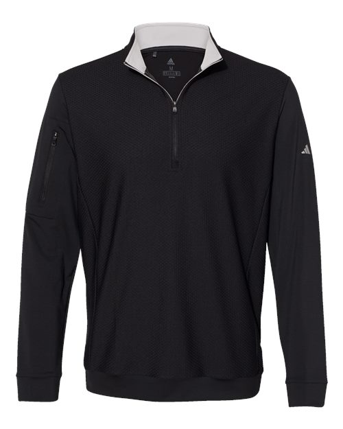 Adidas. Performance Textured Quarter-Zip Pullover. A295