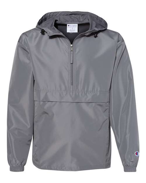 Champion. Hooded Packable Quarter-Zip Jacket. CO200
