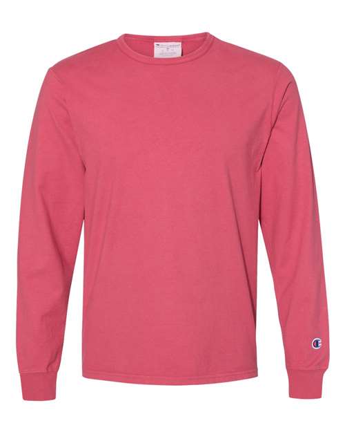 Champion. Unisex Garment-Dyed Long Sleeve T-Shirt. CD200