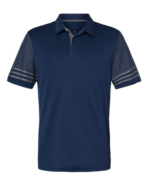 Adidas. Striped Sleeve Polo. A490