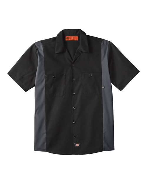 Dickies. Industrial Colorblocked Short Sleeve Shirt - Tall Sizes. LS524T