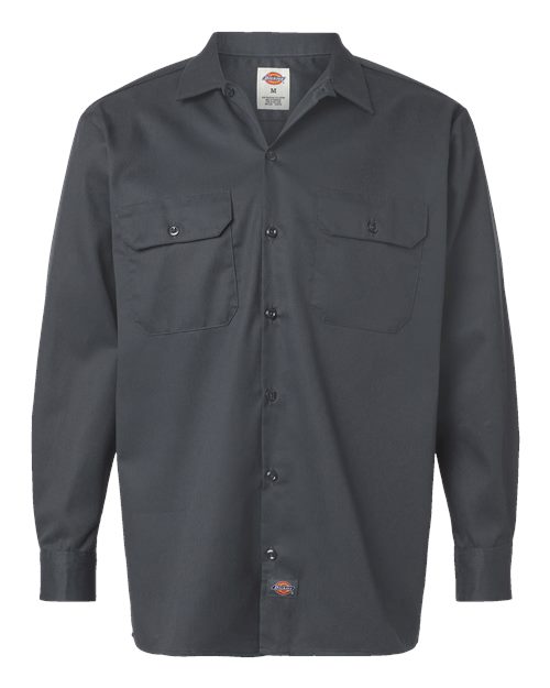Dickies. Long Sleeve Work Shirt - Tall Sizes. 5574T