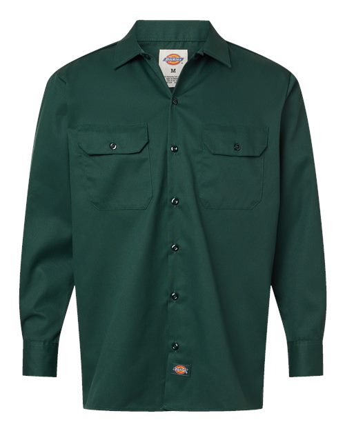 Dickies. Long Sleeve Work Shirt - Tall Sizes. 5574T