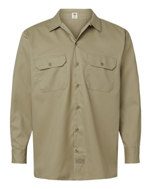 Dickies. Long Sleeve Work Shirt - Tall Sizes. 5574T