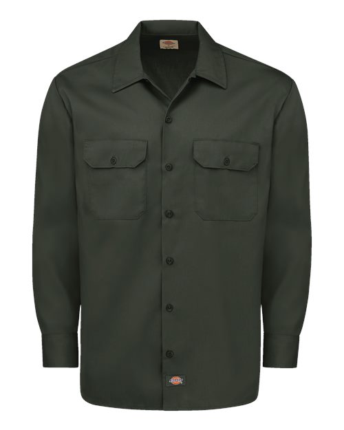 Dickies. Long Sleeve Work Shirt - Tall Sizes. 5574T