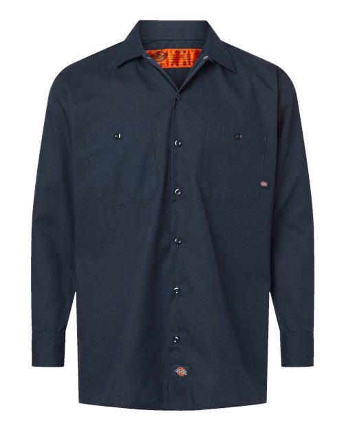 Dickies. Industrial Long Sleeve Work Shirt - Tall Sizes. L535T