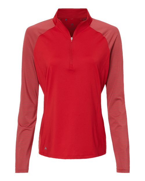 Adidas. Women's Stripe Block Quarter-Zip Pullover. A521