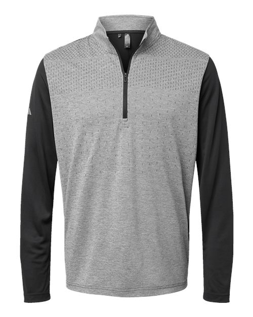 Adidas. Heather Block Print Quarter-Zip Pullover. A522