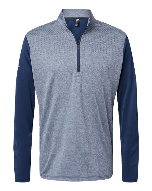 Adidas. Heather Block Print Quarter-Zip Pullover. A522