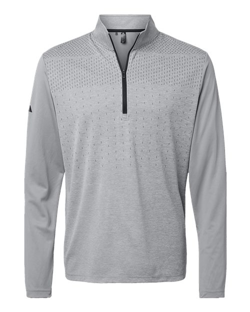 Adidas. Men's Ultimate365 Heather Block Print Quarter-Zip Pullover. A522