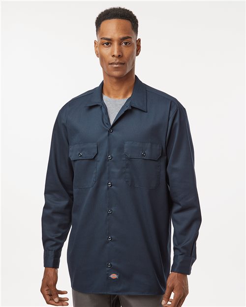 Dickies. Long Sleeve Work Shirt - Tall Sizes. 5574T
