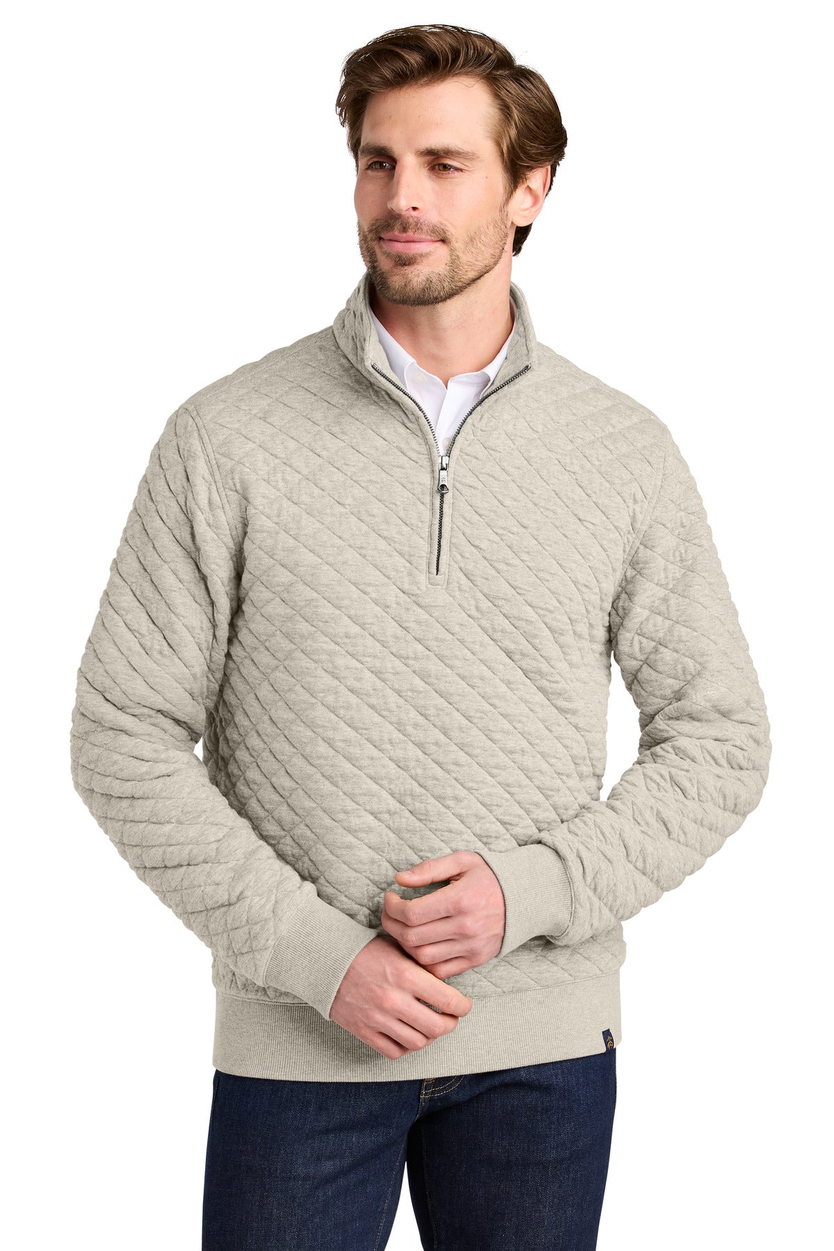 Brooks Brothers Diamond Quilt 1/4-Zip BB18212