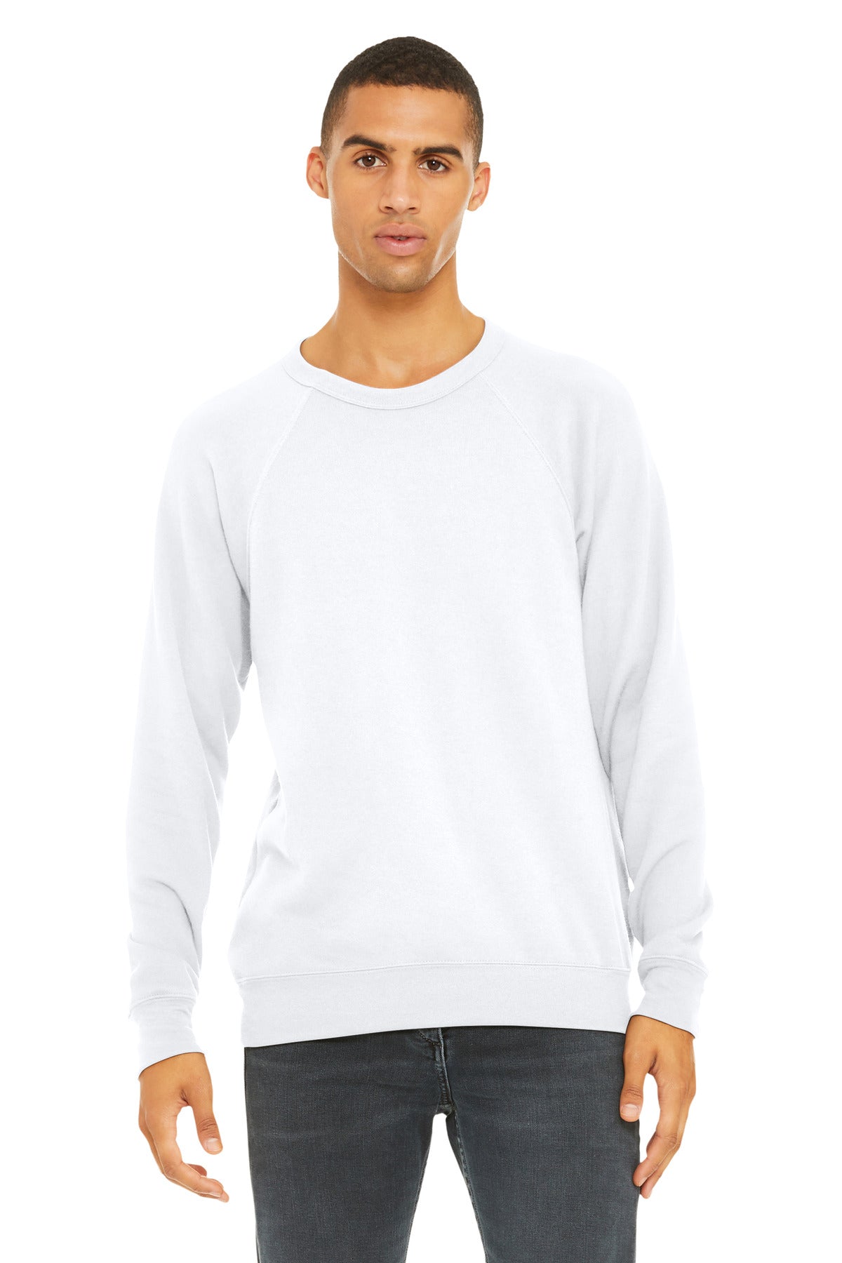 BELLA+CANVAS Unisex Sponge Fleece Raglan Sweatshirt. BC3901