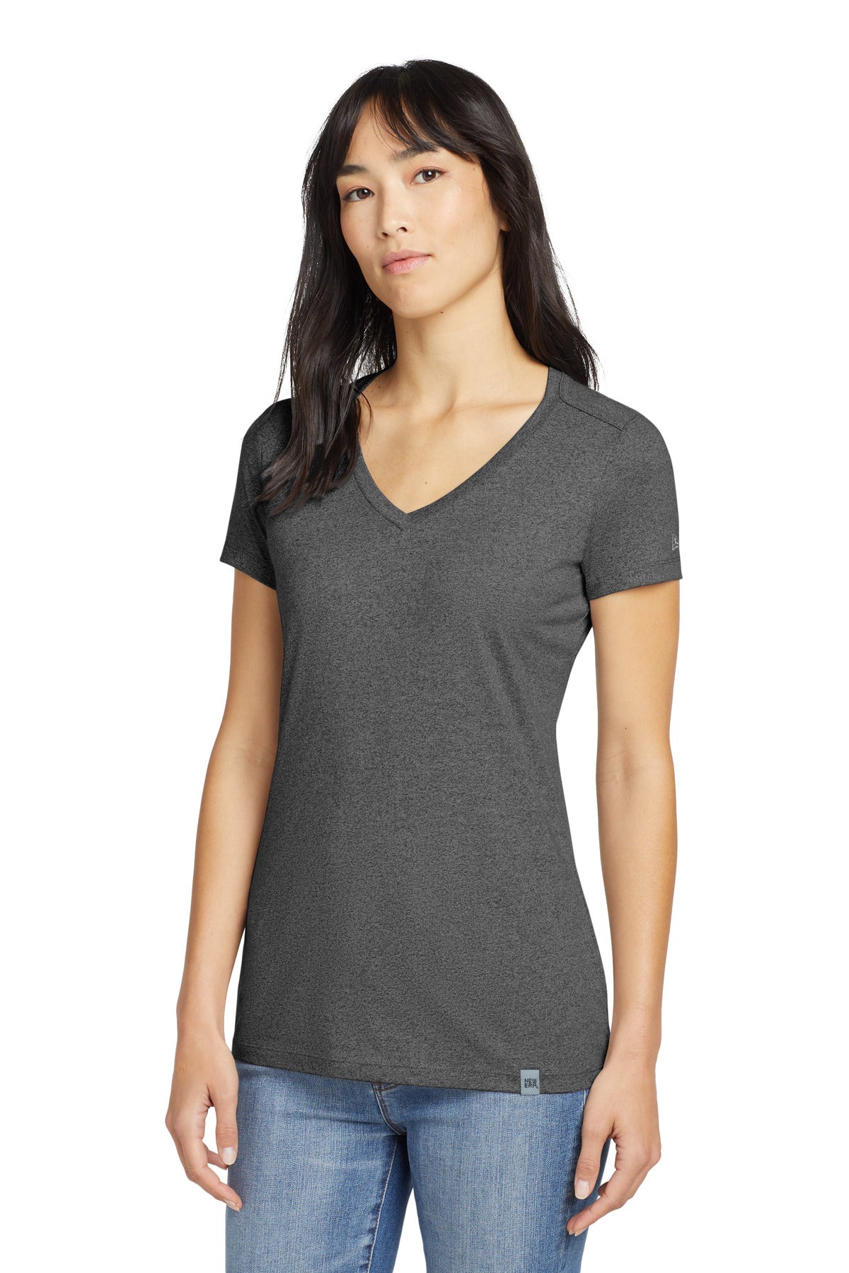 New Era Women's Heritage Blend V-Neck Tee. LNEA101