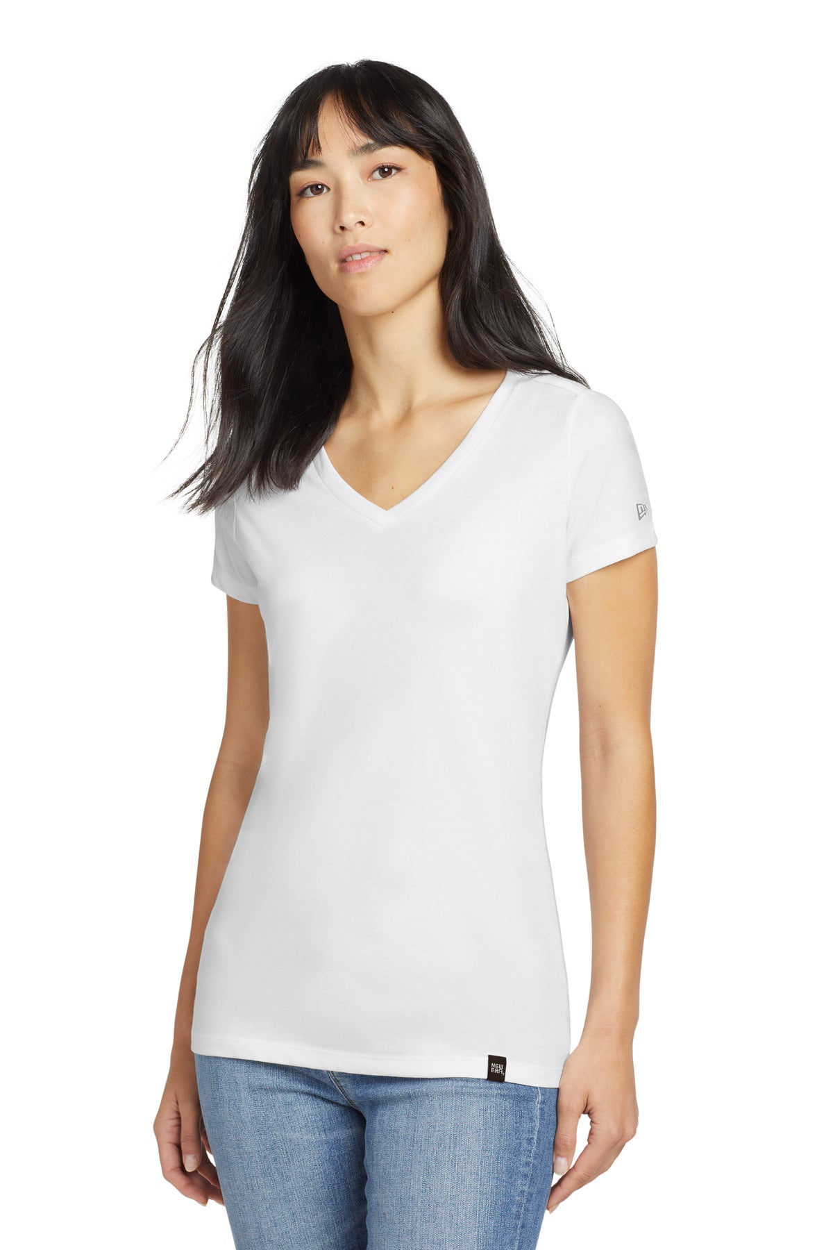 New Era Women's Heritage Blend V-Neck Tee. LNEA101