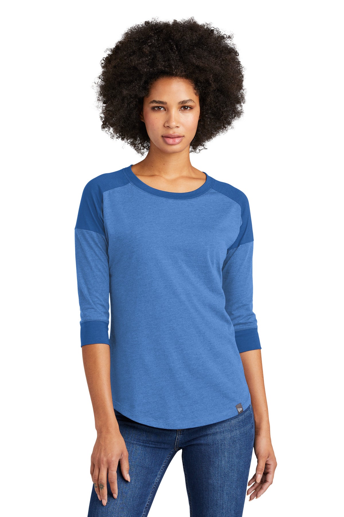 New Era Women's Heritage Blend 3/4-Sleeve Baseball Raglan Tee. LNEA104