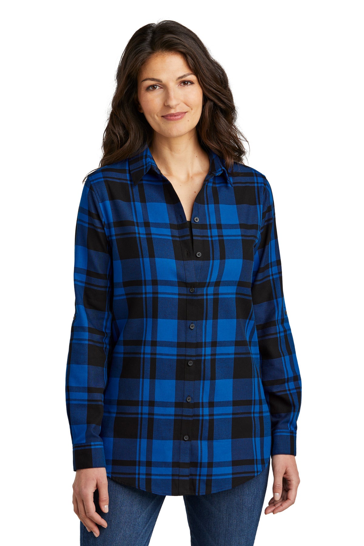 Port Authority Women's Plaid Flannel Tunic . LW668