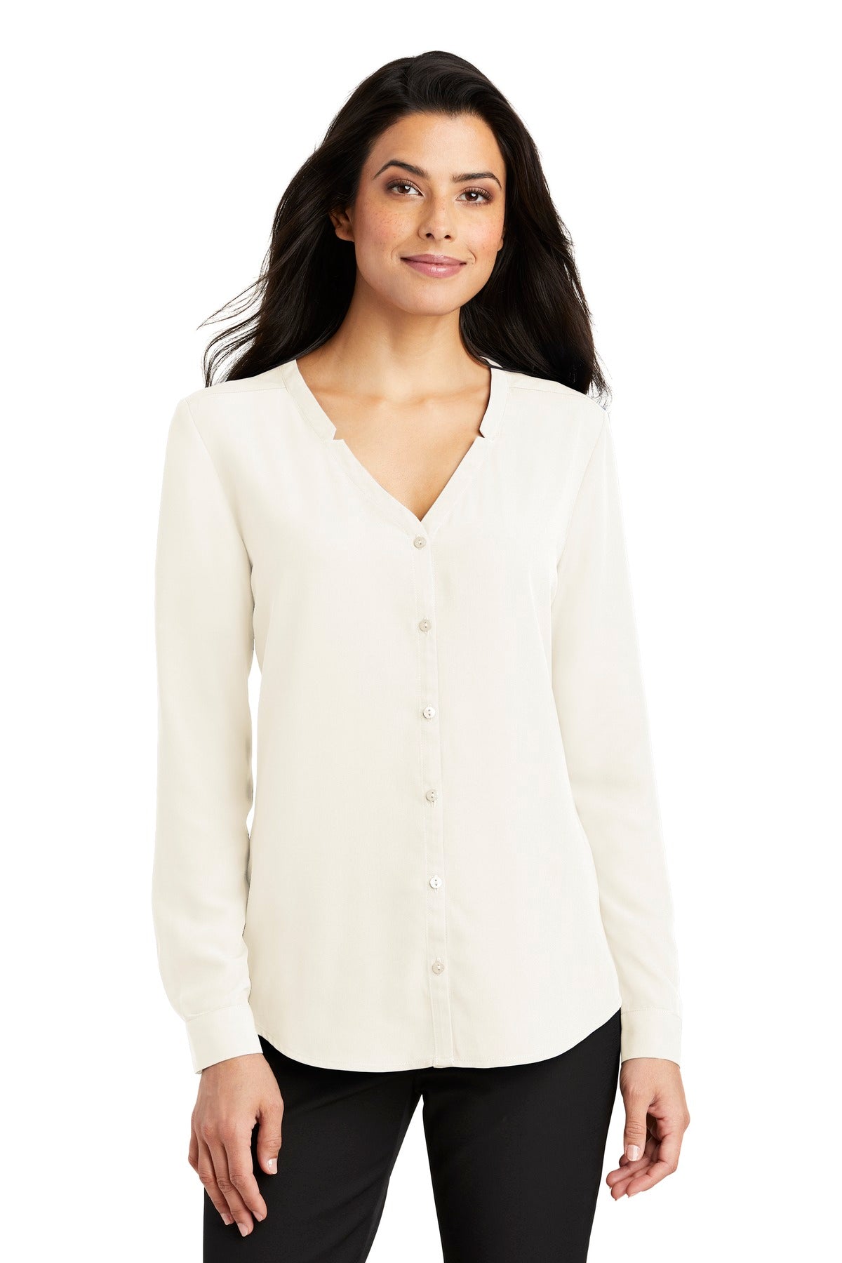 Port Authority Women's Long Sleeve Button-Front Blouse. LW700
