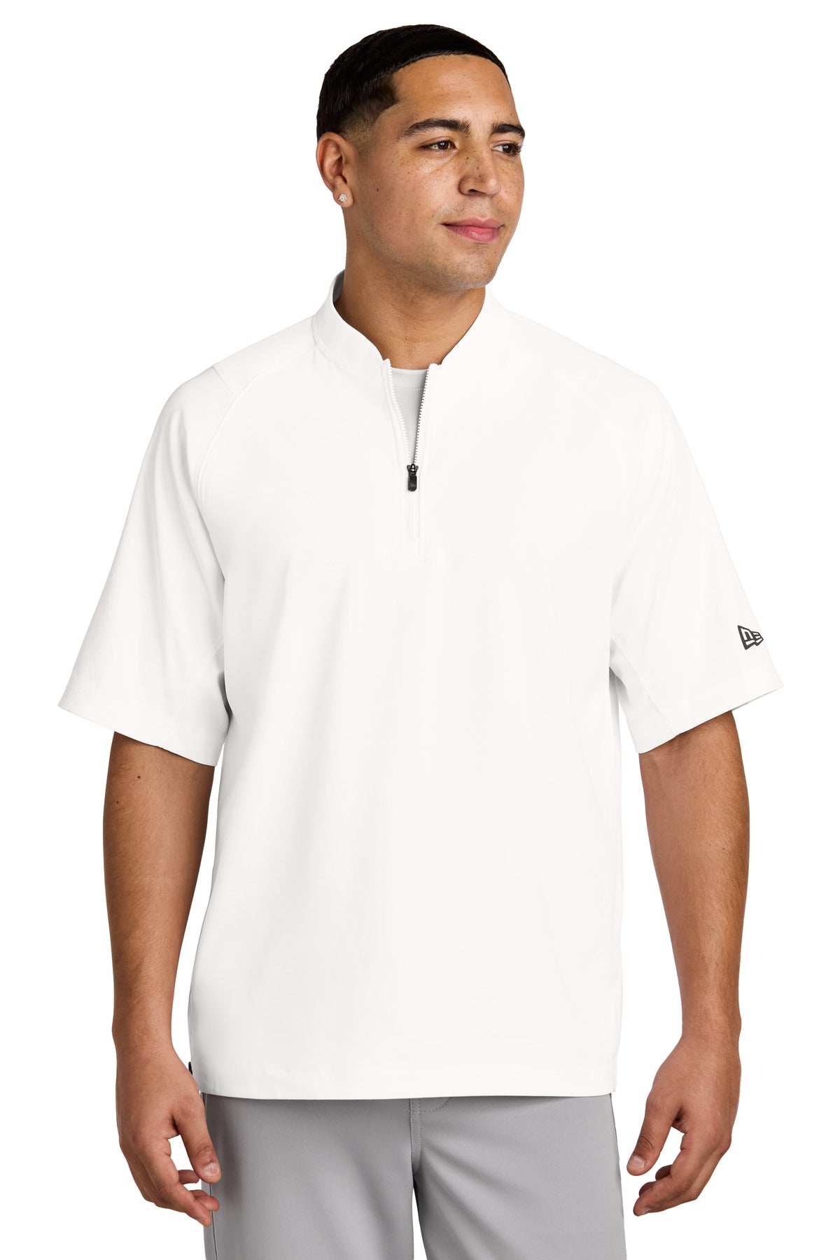 New Era Cage Short Sleeve 1/4-Zip Jacket. NEA600
