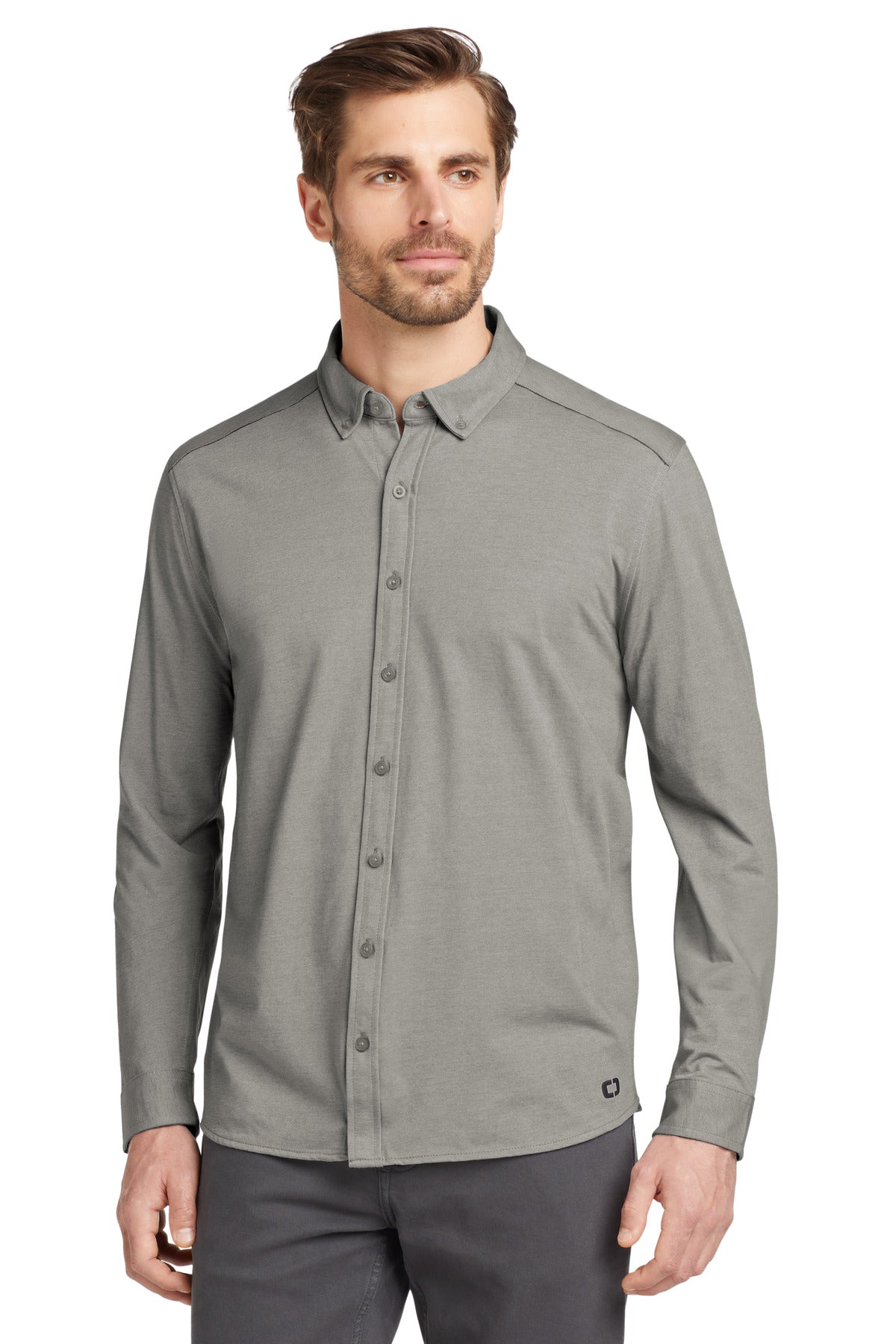 OGIO Code Stretch Long Sleeve Button-Up. OG145