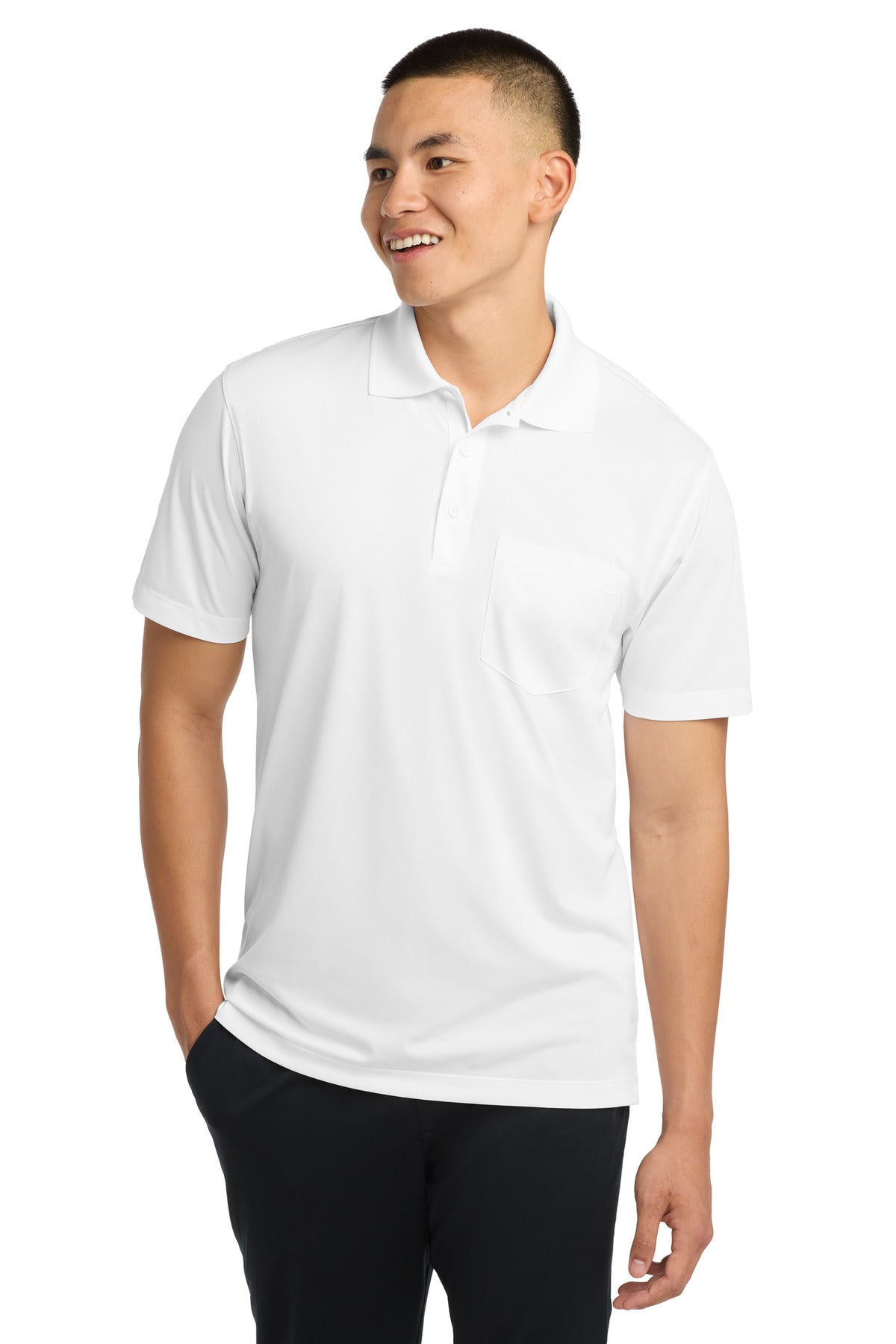 Sport-Tek Micropique Sport-Wick Pocket Polo. ST651