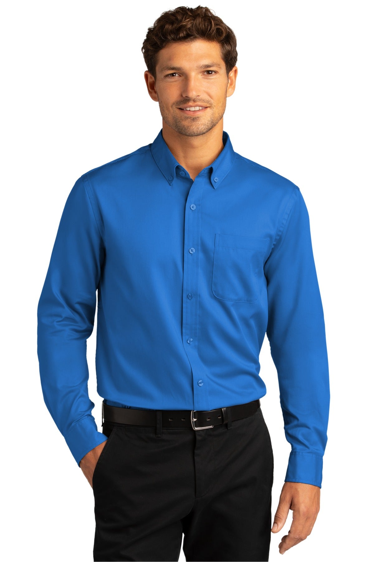 Port Authority Long Sleeve SuperPro React Twill Shirt. W808
