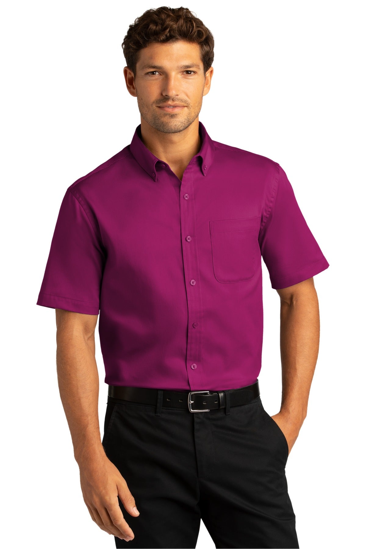 Port Authority Short Sleeve SuperPro React Twill Shirt. W809