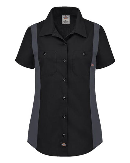 Dickies. Women's Short Sleeve Industrial Colorblocked Shirt. L24S