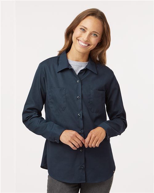 Dickies. Women's Long Sleeve Industrial Work Shirt. L5350