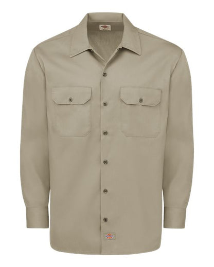 Dickies. Long Sleeve Work Shirt - Tall Sizes. 5574T
