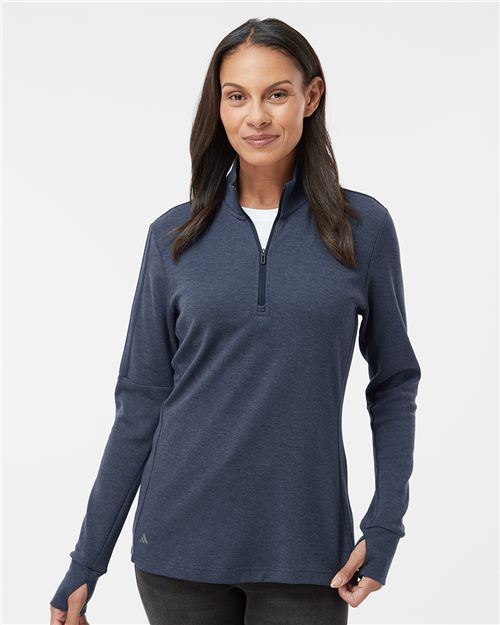 Adidas. Women's 3-Stripes Quarter-Zip Sweater. A555