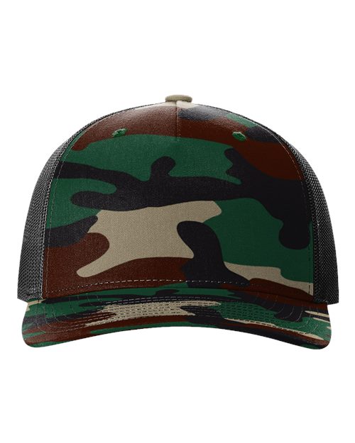 Richardson. Five-Panel Printed Trucker Cap. 112PFP