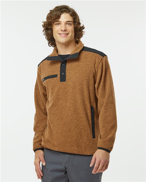 DRI DUCK. Ranger Melange Fleece Pullover. 7353